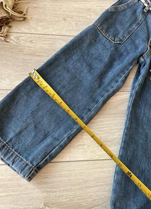 Широкие джинсы zara 6р джинсы с карманами для девчики 5-6р широкие джинсы стильные джинсы для девчонки4 фото