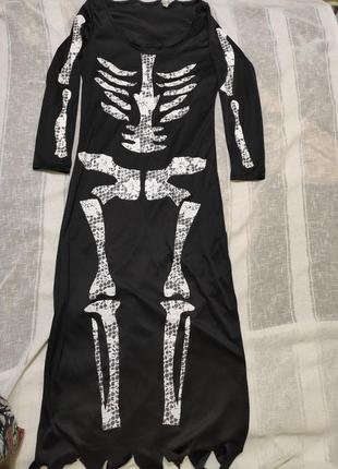 Карнавальное платье скелет размер м