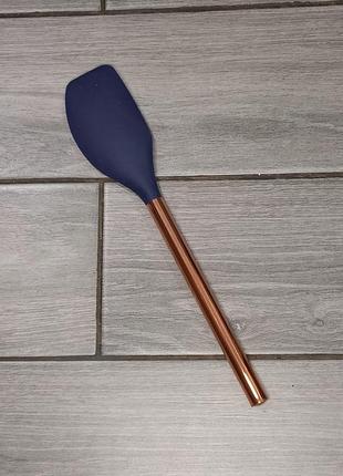 Силиконовая лопатка, силиконовая ложка, лопатка с металлической ручкой1 фото