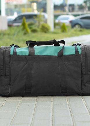 Мужская дорожная спортивная сумка everlast biz зеленая для тренировок в дорогу на 60 литров2 фото