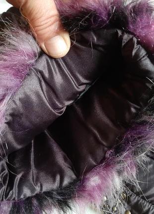 Чоботи італійські казачек фіолетові термо р376 фото