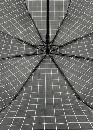 Жіноча парасолька напівавтомат toprain на 8 спиць у карту, чорна, 02023-64 фото