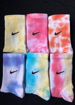 Шкарпетки тай-дай - комплект на кожен день, бренд nike2 фото