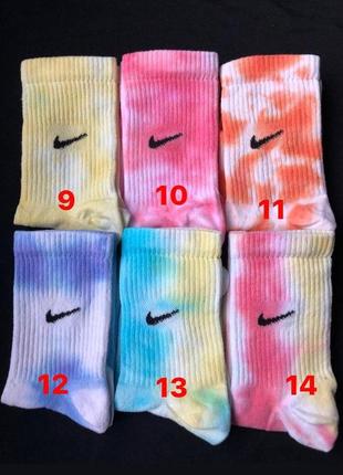 Шкарпетки тай-дай - комплект на кожен день, бренд nike4 фото