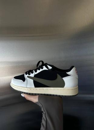 Дуже круті кеди air jordan 1 low og 'olive' travis scott10 фото