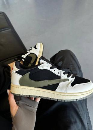 Дуже круті кеди air jordan 1 low og 'olive' travis scott8 фото