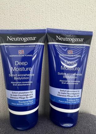 Молочко для тіла "глибоке зволоження" для сухої шкіри neutrogena deep moisture body lotion