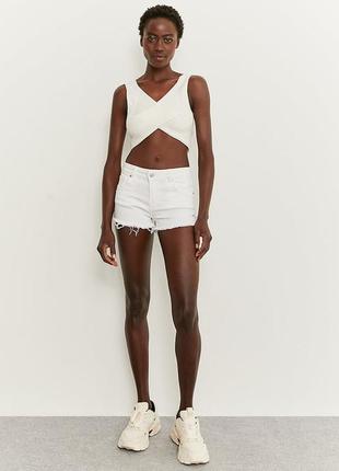 Шорты zara с оторочкой тянутся 44/12/34