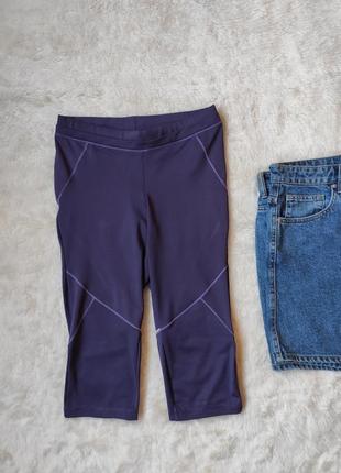 Фиолетовые женские спортивные длинные шорты бриджи спортивные высокая талия посадка active by tchibo2 фото