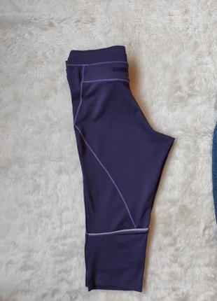 Фиолетовые женские спортивные длинные шорты бриджи спортивные высокая талия посадка active by tchibo8 фото