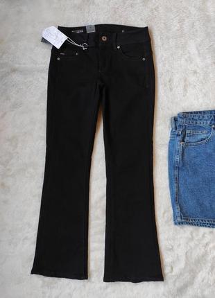 Черные джинсы клеш расклешенные узкие джинсы стрейч скинни американ женские g-star raw midge bootcut3 фото