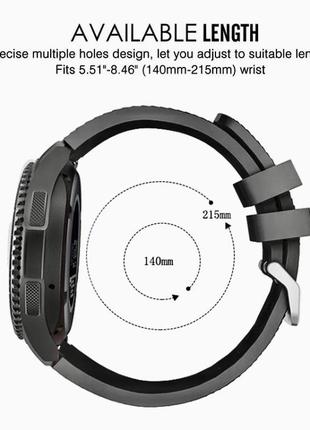 Ремешок для смарт-часов 22 мм черный (samsung/huawei/garmin/amazfit)2 фото