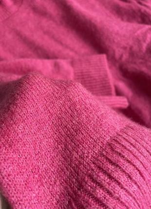 Розовый оверсайз свитер с горловиной zara6 фото