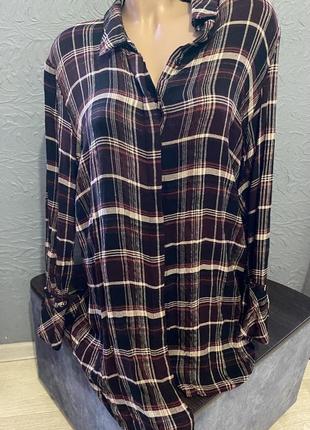 Стильна рубашка блуза next в клітинку