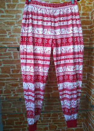 Домашні штани піжама george розмір l новорічний принт