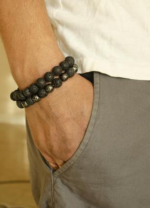 Мужские браслеты из натуральных камней2 фото