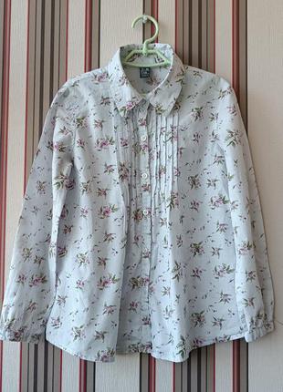 Блуза-рубашка zara на 7-8роков, Рост 128см