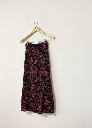 Меди юбка в цветочный принт с разрезом🌿6 фото
