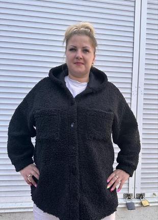 Жіноча тепла шубка куртка тедді🧸 великі розміри (батал)5 фото
