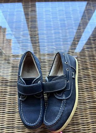 Шкіряні туфлі davis мокасини оригінальні сині