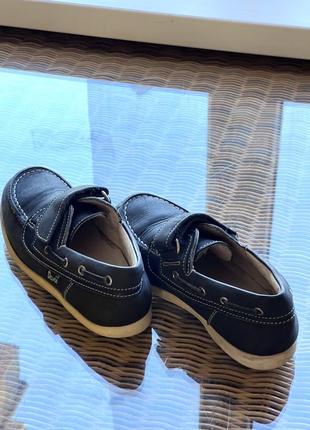 Шкіряні туфлі davis мокасини оригінальні сині7 фото