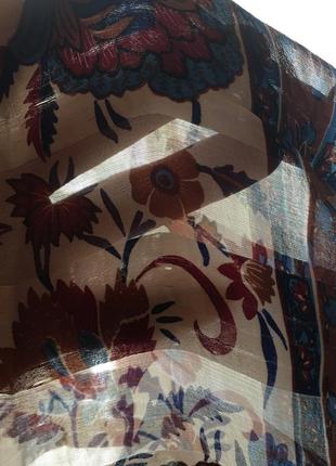 Интересный итальянский шелковый шарфик 135х25см3 фото