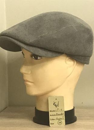 Кепка мужская реглан гаврош хулиганка вельветовая серая демисезонная comfort heads весення осенняя слимтекс