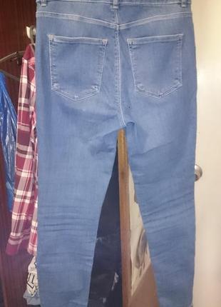 Светлые джинсы высокая посадка на талии рюши3 фото
