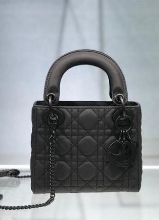 Чорна сумка в стилі lady dior4 фото