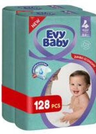 Підгузки дитячі evy baby еві бебі maxi максі jumbo 4 ( 7-18 кг), 116 шт2 фото