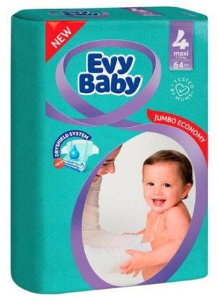 Підгузки дитячі evy baby еві бебі maxi максі jumbo 4 ( 7-18 кг), 116 шт4 фото