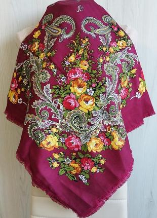 Українська національна хустка, народна хустка, хустина, платок, 100*100 см, є різні