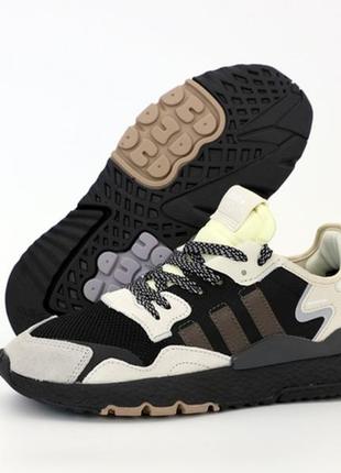 Adidas nite jogger black beige, кросівки чоловічі адідас