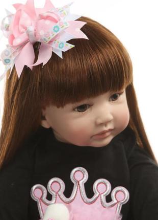 Силіконова колекційна лялька реборн reborn дівчинка карина (вінілова лялька) висота 60 см3 фото