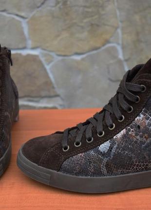 Демисезонные ботинки tamaris (германия) на флисе, кожа р.382 фото