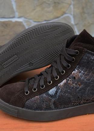 Демисезонные ботинки tamaris (германия) на флисе, кожа р.383 фото