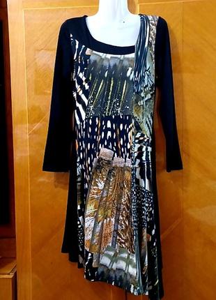 My design paris оригинальное стильное вискозное модное платье made in start1 фото