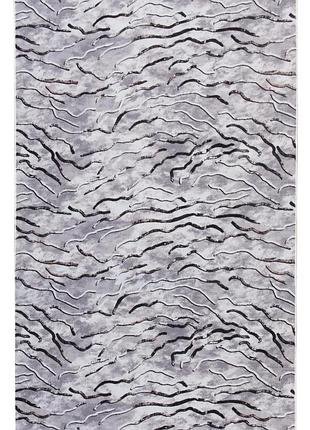 Ковер на силиконовой основе противоскользящий dakaria rubin venice soft r0063 2.00x4.00 м серый