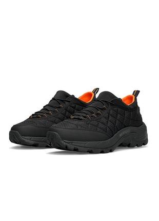 Зимние merrell ice в черно-оранжевом цвете