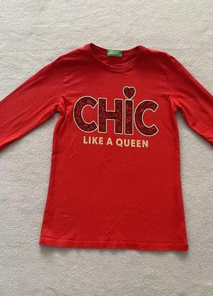 Стильный реглан мирор chic like a queen united colors of benetton