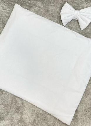 Белый плетеный конверт для выписки из роддома унисекс2 фото