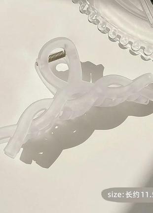 Краб заколка для волосся прозорий 11 см