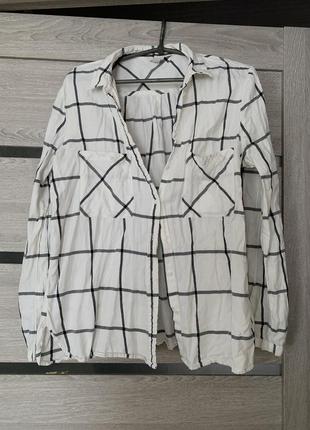 Сорочка біла у клітинку esprit,,підійде на хс/с/м ,стан ідеальний