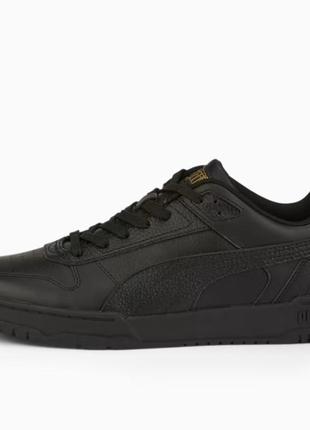 Кросівки-кеди чоловічі puma rbd game low sneakers 386373 06 (чорні, шкіряні, повсякденні, закриті, пума)1 фото