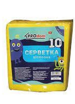 Серветки універсальні віскозні 10 шт (30х36) тм"prodom"1 фото