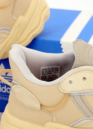 Кроссовки мужские адидас, adidas ozweego beige reflective, бежевые демисезон6 фото