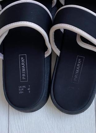 Шльопанці сланці текстильні на високій платформі шлепанцы на высокой платформе бренд primark