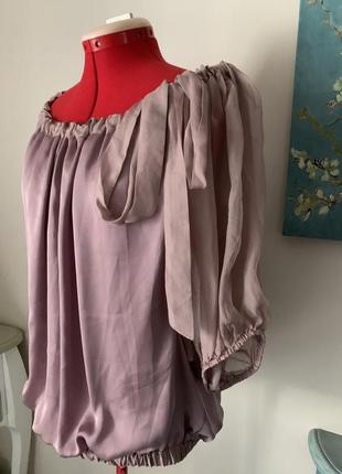 Красива рожева блузка з шовку5 фото