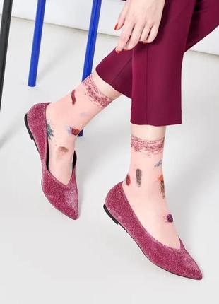 Рожеві туфлі балетки stradivarius1 фото