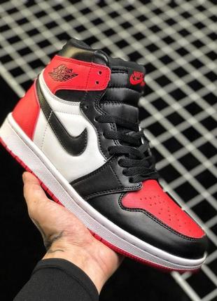 Кроссовки мужские air jordan 1 retro high, черные (аир джэордан, джорданы, кросівки, nike)